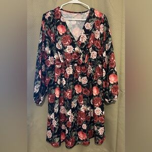 Floral V-Neck Dress